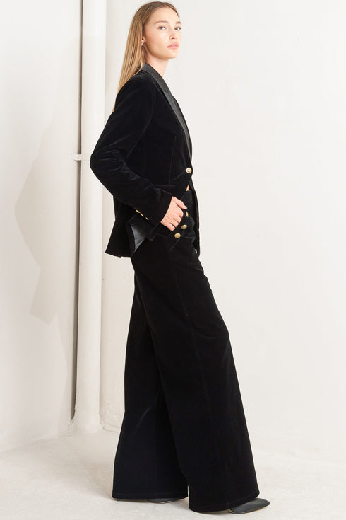 midnight-velvet-bonded-pants Flying Tomato - Sophia's Style-6